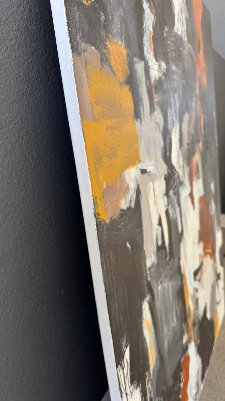 Original Black & White Abstract Painting by Julie Schumer