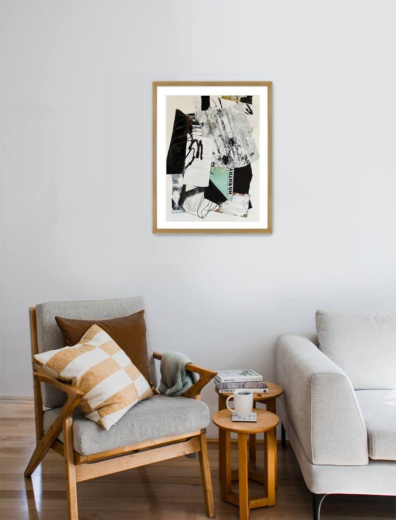 Original Abstract Expressionism Abstract Collage by Julie Schumer