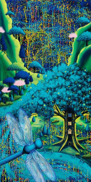 Original Contemporary Fantasy Printmaking by Alice West