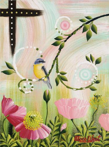 Original Contemporary Floral Painting by Alice West