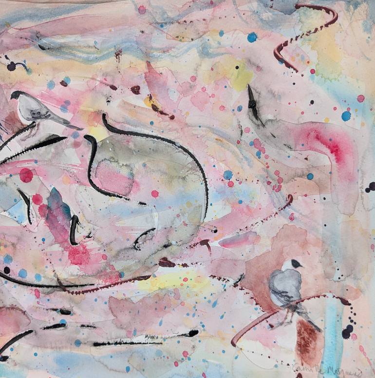 Original Abstract Expressionism Nature Painting by Camille Marquand