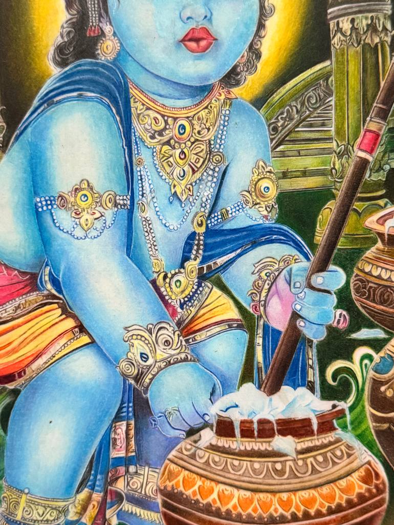 Original Realism Religion Drawing by Yogesh Assija