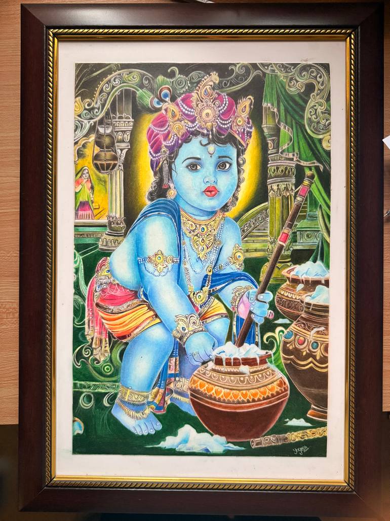 Original Realism Religion Drawing by Yogesh Assija