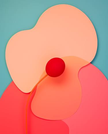 Original Expressionism Floral Digital by Richard Gibson