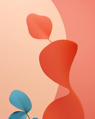 Original Expressionism Floral Digital by Richard Gibson