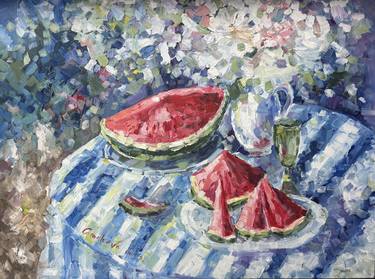 Original Abstract Expressionism Garden Paintings by Julia Gluszczenko