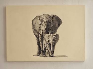 Original Black & White Animal Paintings by Laura Palacios