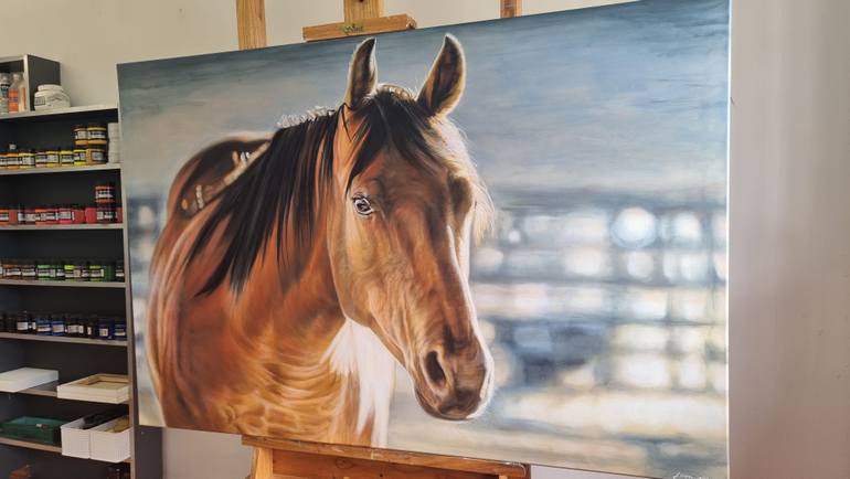 Original Contemporary Horse Painting by Laura Palacios