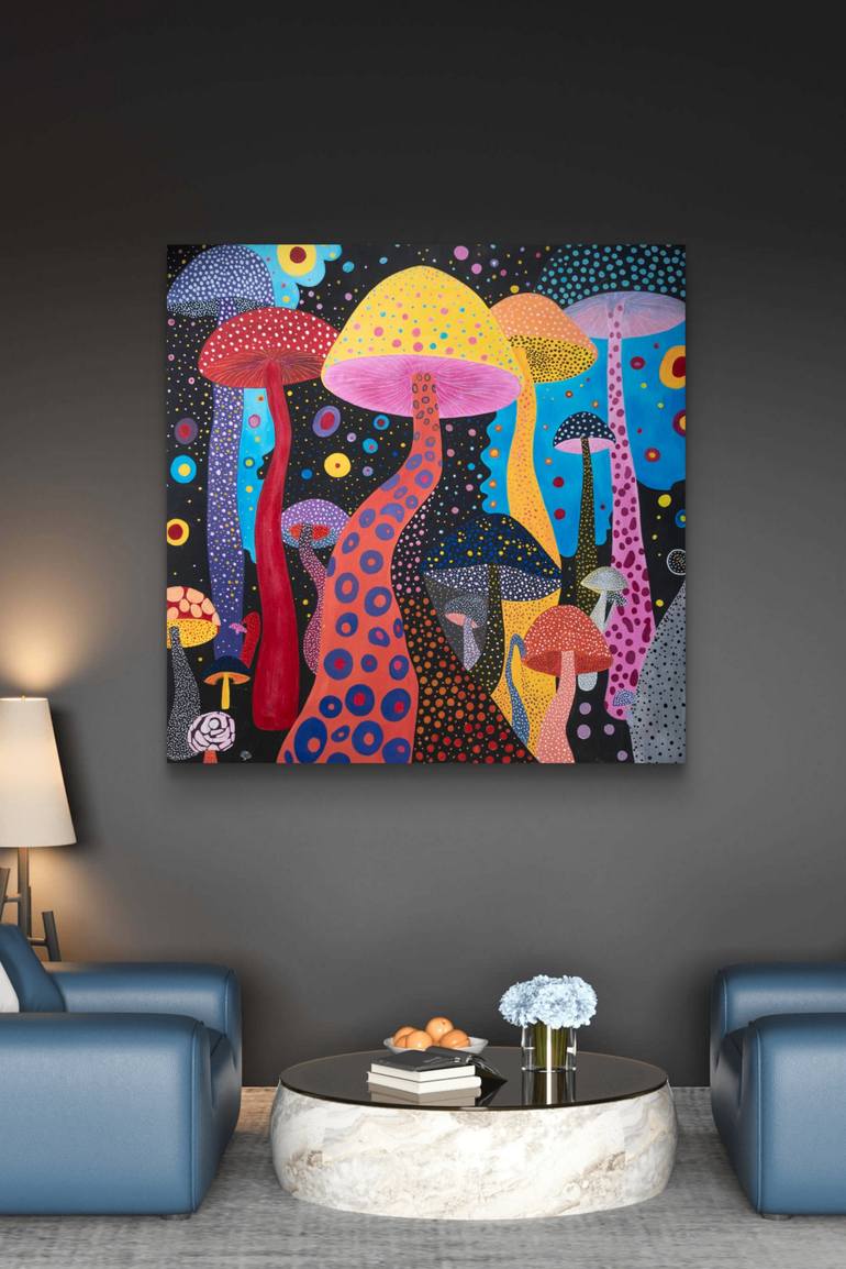 Original Abstract Botanic Painting by Viktoriia Gladkova