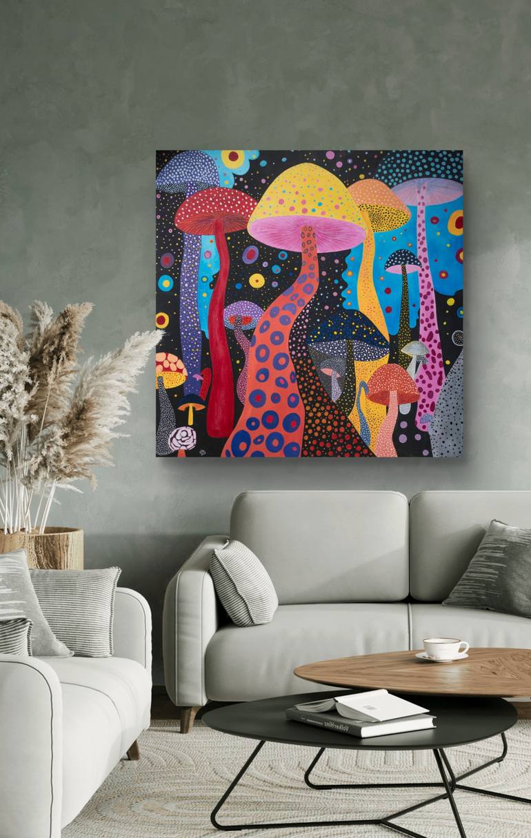 Original Abstract Botanic Painting by Viktoriia Gladkova