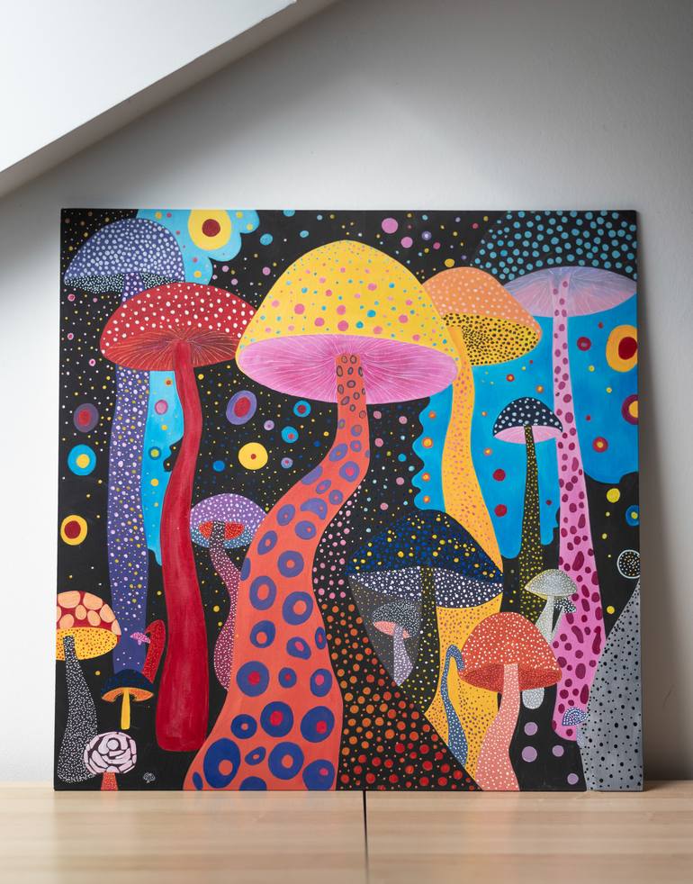 Original Abstract Botanic Painting by Viktoriia Gladkova