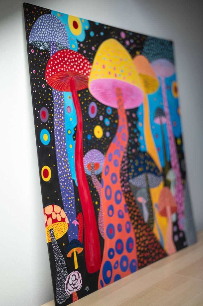 Original Abstract Botanic Painting by Viktoriia Gladkova