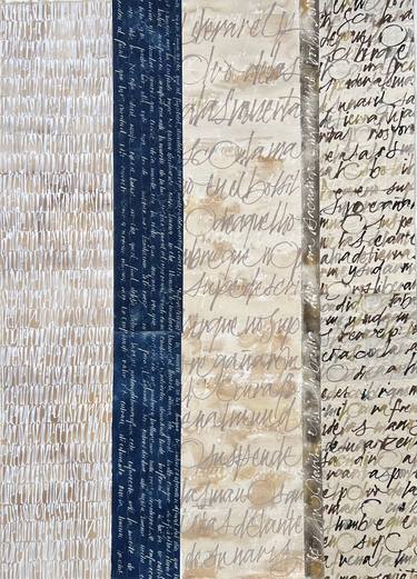 Original Abstract Calligraphy Mixed Media by Gema Martínez
