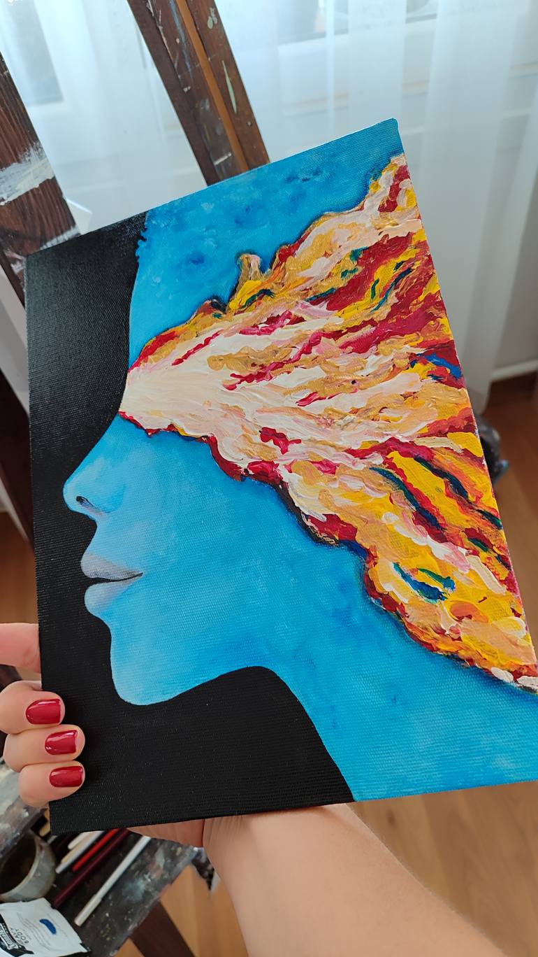 Original Surrealism Abstract Painting by Helen Spoon