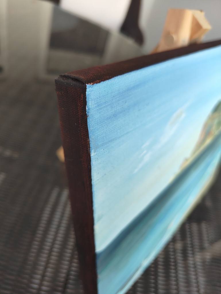 Original Art Deco Seascape Painting by Darina Moldabekova