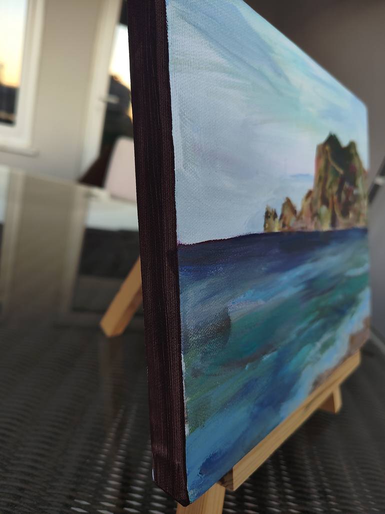 Original Expressionism Seascape Painting by Darina Moldabekova