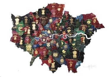 London Passport Map - Limited Edition of 30 thumb