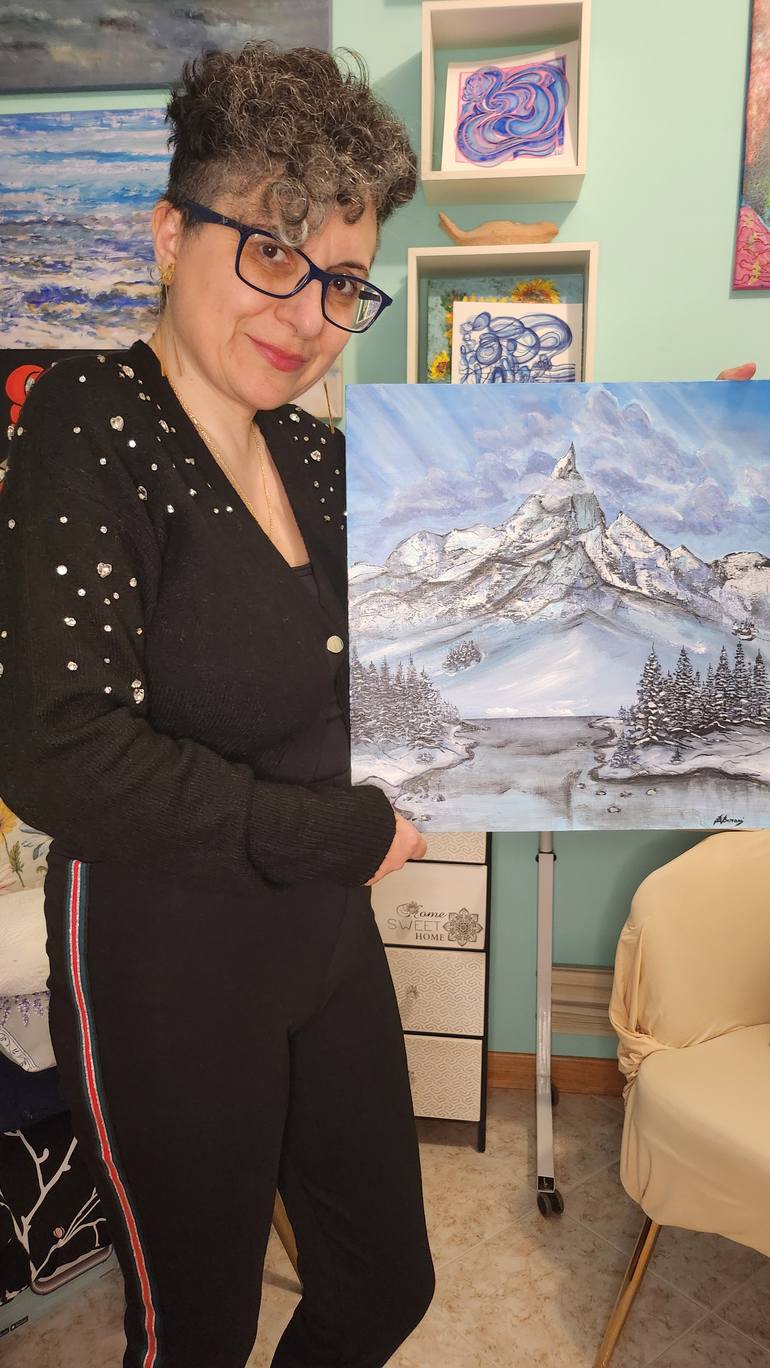 Original Classicism Landscape Painting by Barbara Bassani