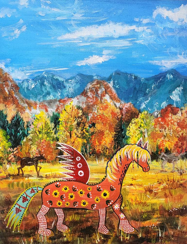 Original Abstract Landscape Painting by Lia Park