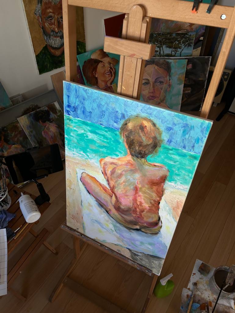 Original Abstract Nude Painting by Luis Prada Gonzalez