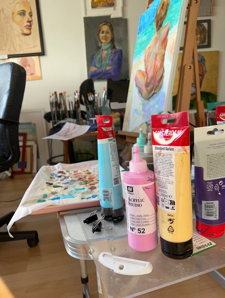 Original Abstract Nude Painting by Luis Prada Gonzalez