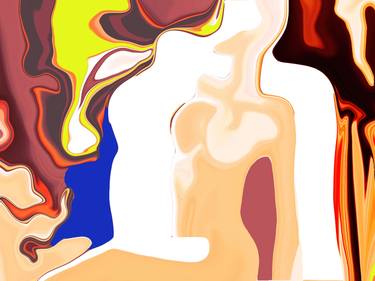 Print of Abstract Nude Mixed Media by Boi K' Boi