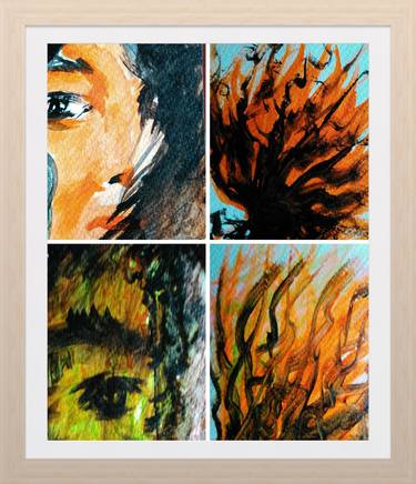 Print of Abstract People Paintings by Boi K' Boi