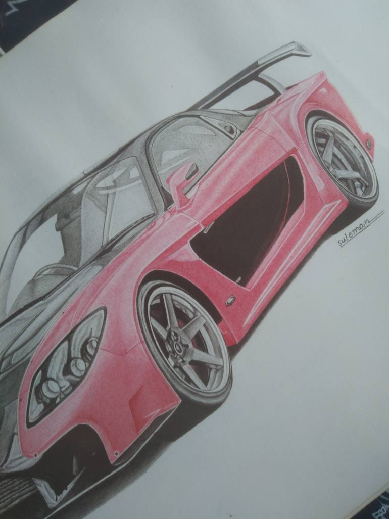 Mazda rx7 veilside Drawing by Muhammad Suleman | Saatchi Art New