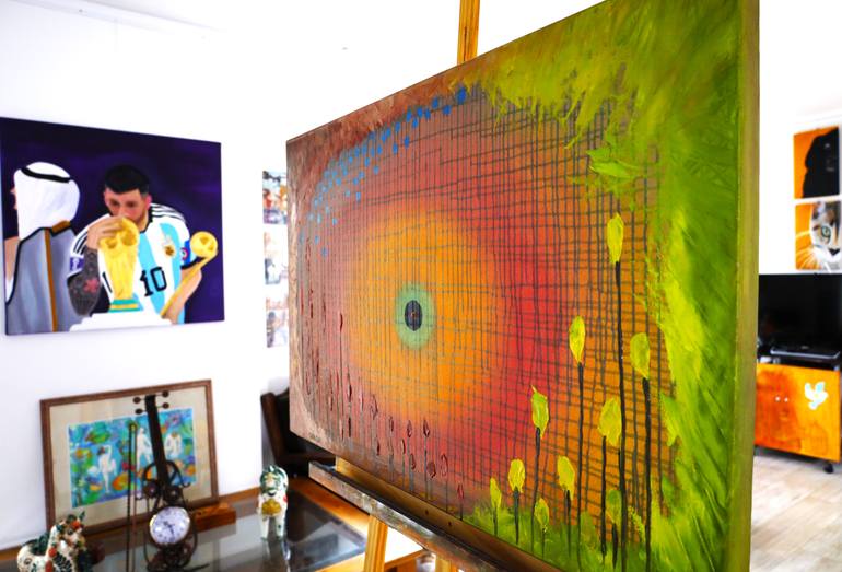Original Symbolism Nature Painting by Gustavo De Leon De Mula