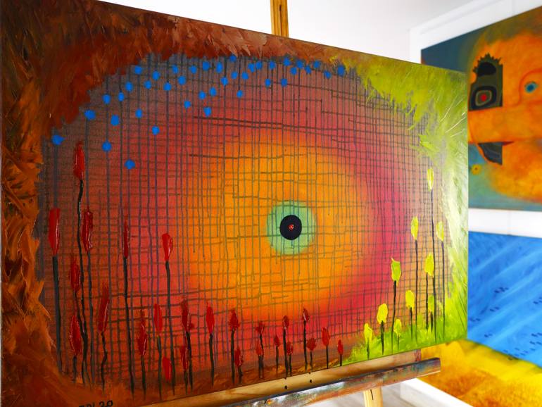 Original Symbolism Nature Painting by Gustavo De Leon De Mula