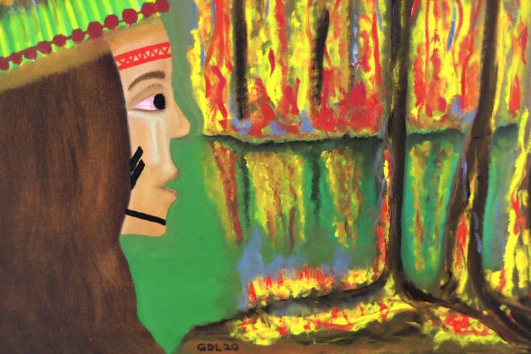 Original Documentary Beach Painting by Gustavo De Leon De Mula