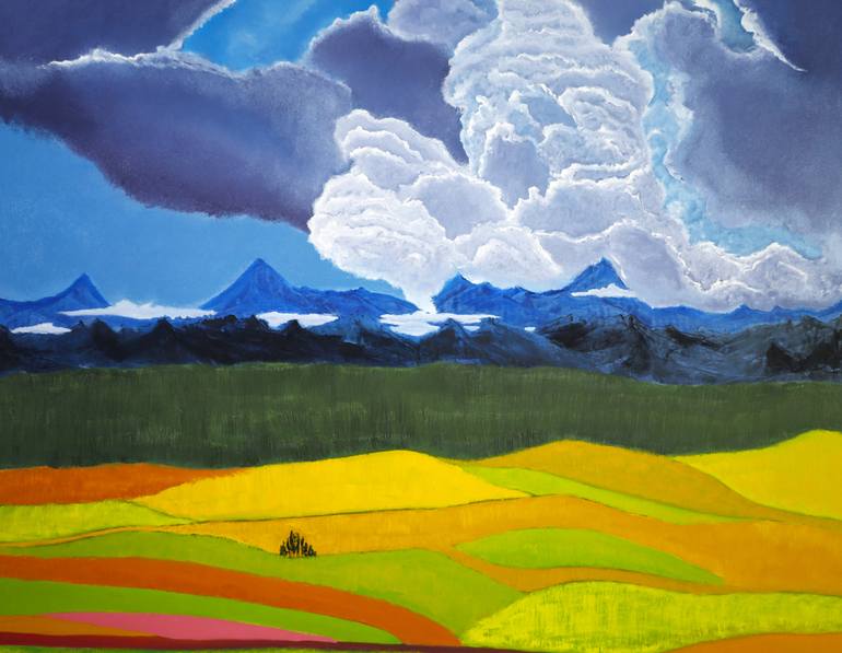Original Impressionism Landscape Painting by Gustavo De Leon De Mula