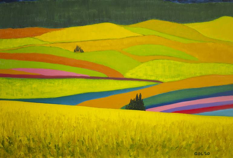 Original Impressionism Landscape Painting by Gustavo De Leon De Mula