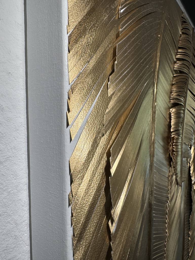 Original Abstract Botanic Mixed Media by Olena Shevchenko