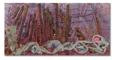 Original Abstract Expressionism Landscape Mixed Media by Daniel Schwartz