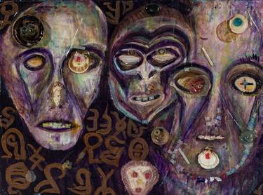 Original Expressionism Fantasy Mixed Media by Daniel Schwartz