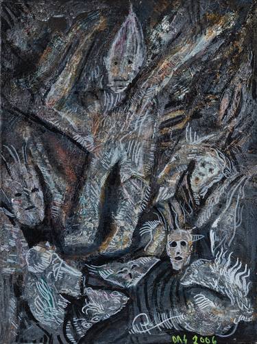 Original Expressionism Fantasy Mixed Media by Daniel Schwartz