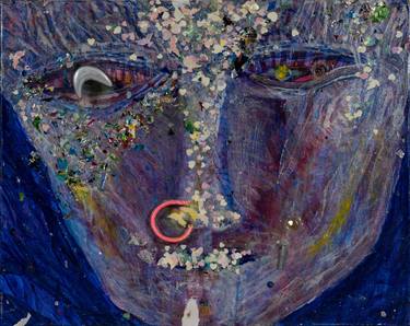 Original Folk People Mixed Media by Daniel Schwartz