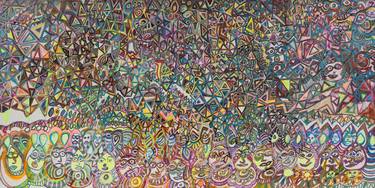 Original Abstract Expressionism Fantasy Mixed Media by Daniel Schwartz
