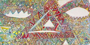 Original Abstract Expressionism Fantasy Mixed Media by Daniel Schwartz