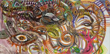 Original Abstract Expressionism Abstract Mixed Media by Daniel Schwartz