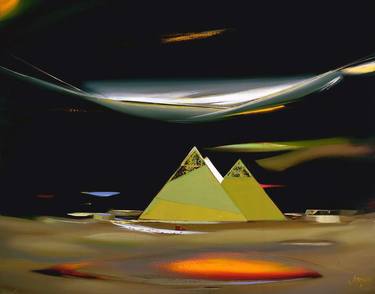 Original Futurism Outer Space Paintings by Armen Karapetian
