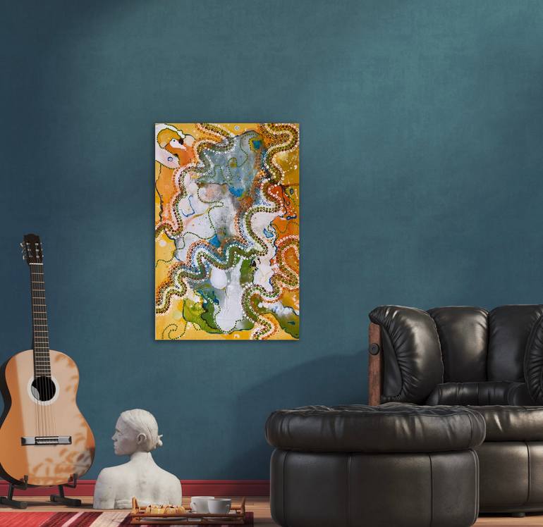 Original Abstract Expressionism Abstract Painting by Julia Vujcho