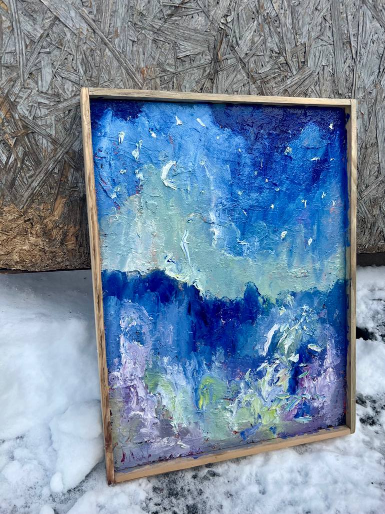 Original Impressionism Abstract Painting by Julia Vlasenko