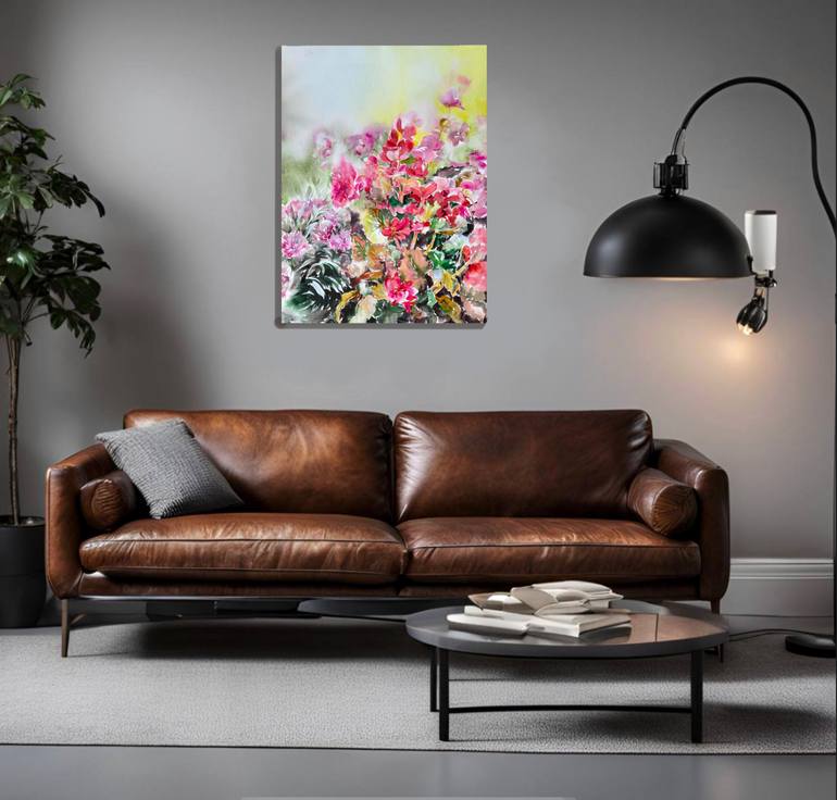 Original Abstract Expressionism Botanic Drawing by Inna Tarasova