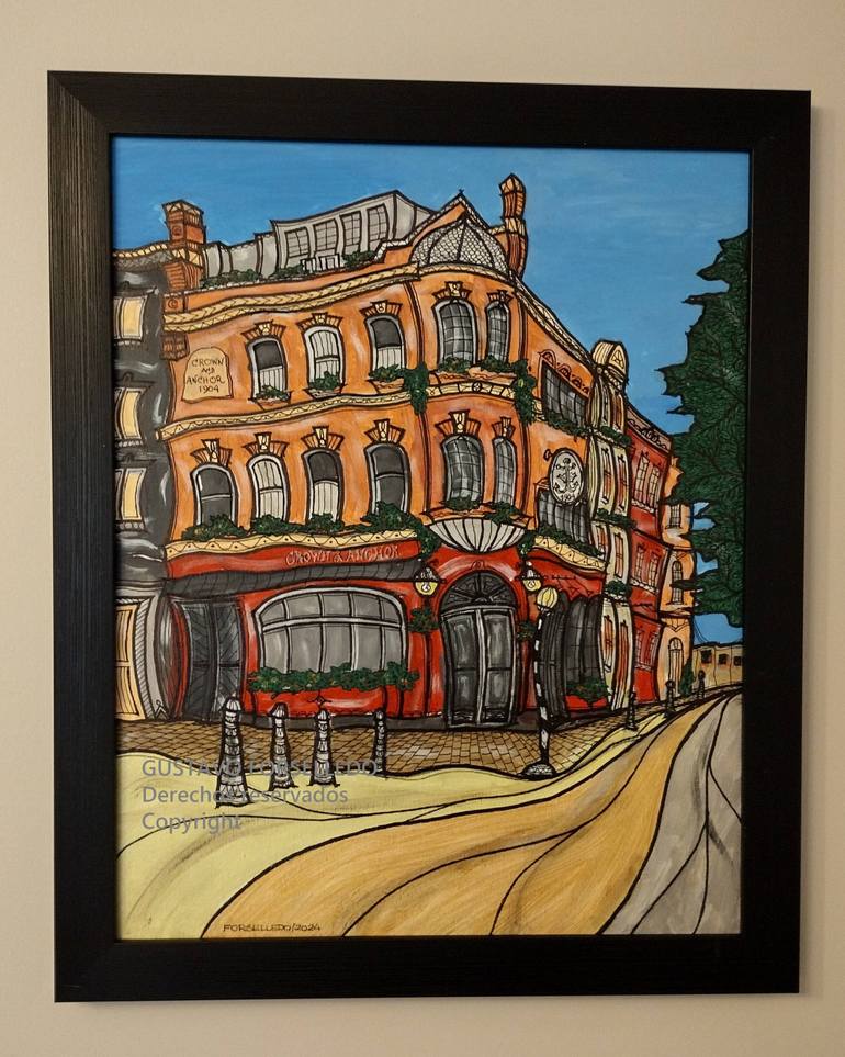 Original Expressionism Architecture Painting by Gustavo Forselledo