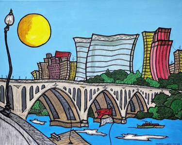 Original Expressionism Architecture Paintings by Gustavo Forselledo