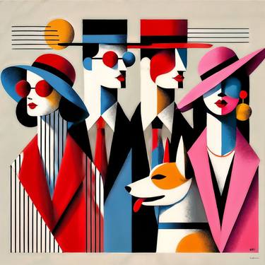Original Abstract Expressionism Geometric Digital by Manel De Oliveira