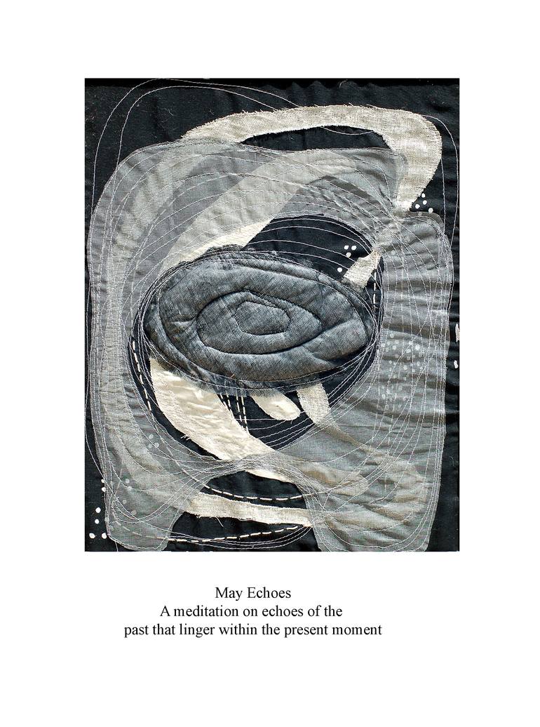 Original Black & White Abstract Mixed Media by Priyanka Das