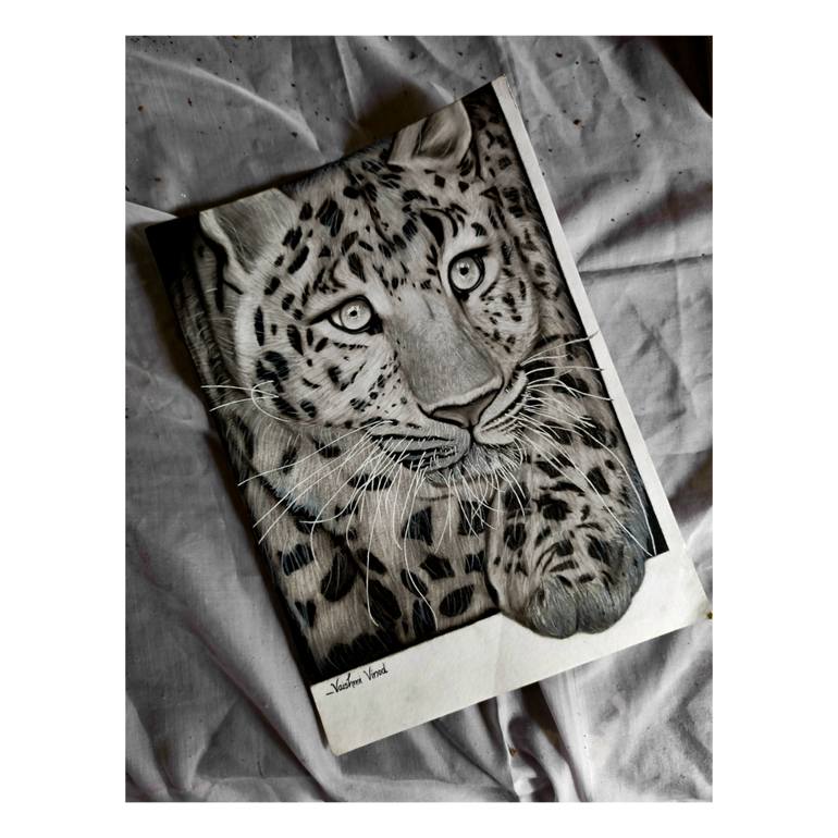 Original Black & White Animal Drawing by Vaishmi Vinod